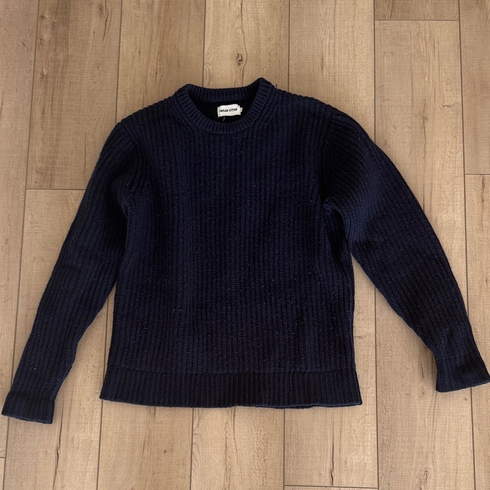 Taylor Stitch The Wharf Wool Sweater in Navy